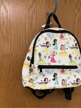 Bioworld Cream Mini Backpack with Pastel Princess Prints